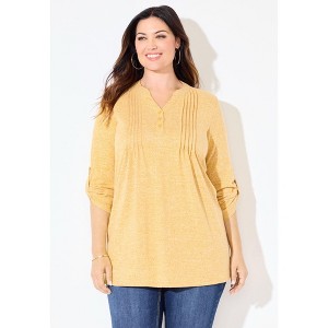 Catherines Impossibly Soft Half-Button Swing Top - 1 of 2
