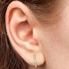 GILDED 14KT Gold Plated & 925 Sterling Silver Stud Earrings for Women in 1/5 Cttw Lab Grown Diamond Fashion Earrings for Women - 4 of 4