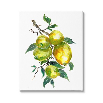 Stupell Industries Lemon Citrus Fruit Tree Canvas Wall Art
