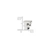 Black Bow Jewelry Sterling Silver Letter F Polished Bead Charm, 10mm - 2 of 3