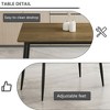 Lirago 47.2"W * 27.5"D * 28.7"H Modern Minimalist MDF Dining Table with Black Metal Legs-4-6 Seater for Small Kitchens & Apartments - 3 of 4