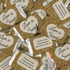 Wedding Gold Chocolate Candy Assortment - Wrapped Miniatures & Gold Kisses - Glitter Heart - 2 of 4