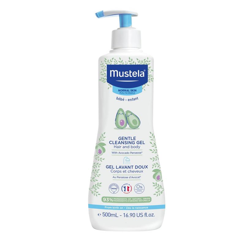 Mustela Gentle Cleansing Gel Baby Body Wash and Baby Shampoo, 1 of 9
