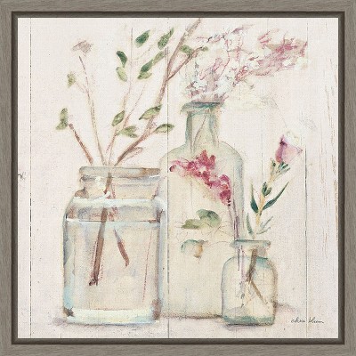 Amanti Art Blossoms on Birch VI by Cheri Blum Canvas Wall Art Print Framed 16-in. x 16-in.