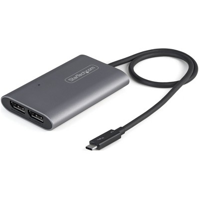 StarTech.com Thunderbolt 3 to Dual DisplayPort Adapter - Dual 4K 60Hz or Single 8K/5K - TB32DP14