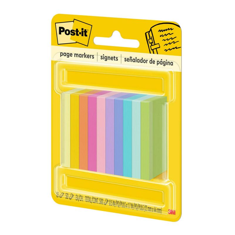 Post-it 10pk 1/2&#34;x2&#34; Page Markers Assorted Bright Colors, 4 of 15