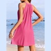 Womens Swimsuit Cover Up Hollow Out Crochet Coverups Sleeveless Beach Dress Tank Bikini Cover Ups - 2 of 4