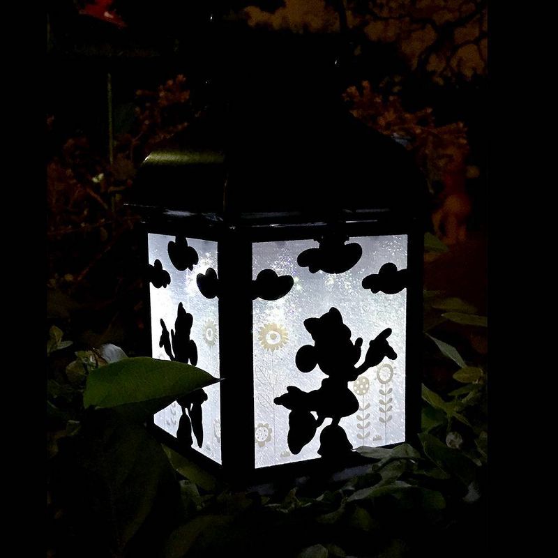Disney 8.3&#34; Minnie Mouse Solar Metal Outdoor Lantern Black, 4 of 7