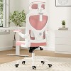 SEVOBAL Task and Office Chairs, Comfortable Office Chair, Home Office Desk Chair with Headrest, Pink, 23.43"*23.43"*56.69" - 4 of 4