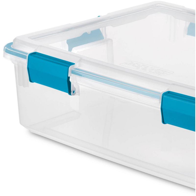 Sterilite Multipurpose Plastic Under-Bed Storage Tote Bins with Secure Gasket Latching Lids for Home Organization, 3 of 7