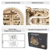 ROBOTIME Marble Run Wooden 3D Jigsaw Puzzle  Puzzles for Teens Boys Adults, Beige, 10"*9.3"*7.3" - 3 of 4