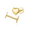 Pure Collection by Ross-Simons 14kt Yellow Gold Heart Flat-Back Stud Earrings - 3 of 4