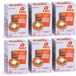Katz Gluten Free Cinnamon Raisin English Muffins - 6 Pack - 1 of 3