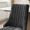 CLIHOME Set of 2 Flocking Chenille Dining Chairs, Upholstered Accent Chair with Golden Stainless Steel Plating Legs - 4 of 4