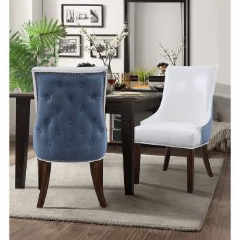 Iconic Home Nailhead Trim Dining Chair, Taylor