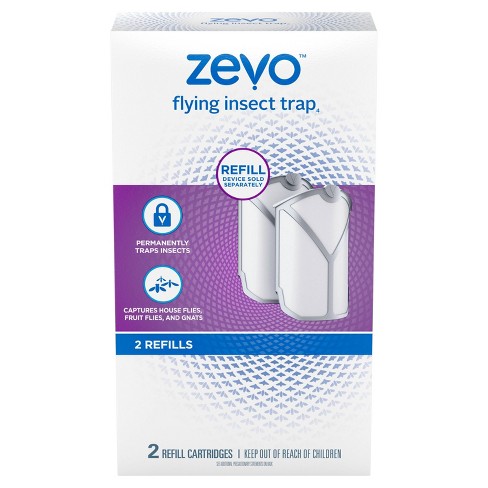 Zevo Flying Insect Trap, Fly Trap Refill Cartridges (Value Pack, 4