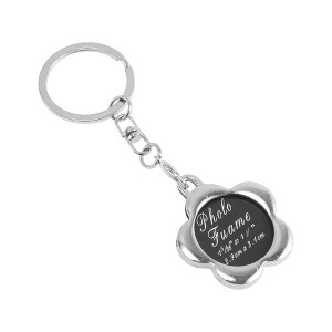 Unique Bargains Flower Keychain Silver Tone 1 Pc : Target
