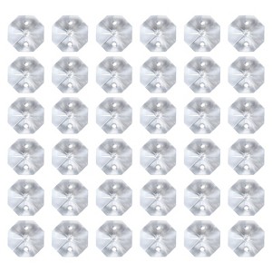 Unique Bargains DIY Lamp Arts Crafts Decoration Crystal Pendants Octagon Beads 40 Pcs - 1 of 4