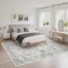 Floral Area Rug for Living Room Washable Rugs Non Slip Boho Dining Room Carpet Vintage Botanical Print Low Pile Soft Floor Carpet for Farmhouse - 4 of 4