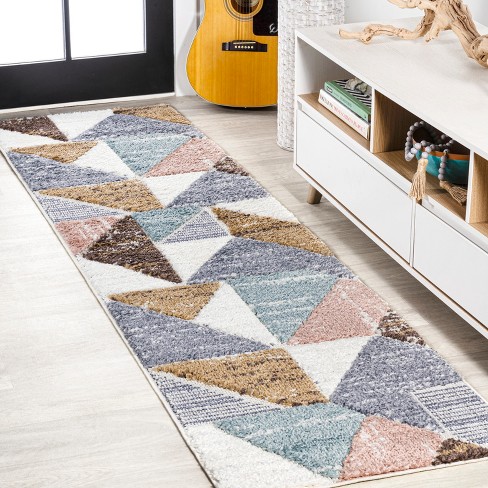 Aileen Geometric Scandi Colorblock Carved Area Rug - Jonathan Y : Target