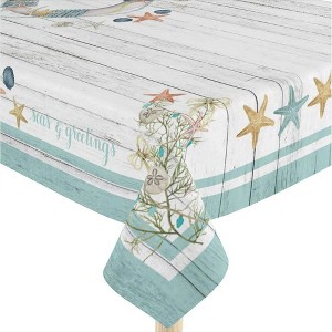 Laural Home Coastal Christmas 70" x 84" Rectangle cloth - 1 of 2