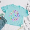 Simply Sage Market Women's Tie Dye Sun Short Sleeve Relaxed Fit Cropped Graphic Tee - M - ChalkyMint - 2 of 2