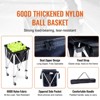 VEVOR Foldable Tennis Ball Hopper, Holds 180 Tennis Balls, Lightweight Aluminum Alloy Tennis Ball Basket Cart with Wheels, Black+Silver - 4 of 4
