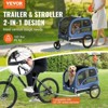 Kumasinova Bike Trailer,100LB Capacity Pet Stroller Cart with Easy Folding Cart Frame,Quick Release Wheels,Universal Bicycle Coupler,Reflectors Flag - 4 of 4