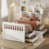 Polibi Twin Size Captain’s Bed with Storage Headboard & 4 Drawers - 2 of 4