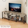 Homhougo 67 Inch Large TV Stand with LED Lights for 55/65/75 Inch TV Gray - 4 of 4