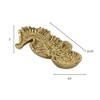 HomeRoots 10" Gold Sea Horse Cast Iron Vanity Tray - 3 of 4