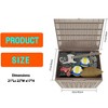 Infurnic Deck Boxes, Portable Storage Box with Waterproof Function for Storage Patio Furniture, Garden Tools, All Weather Use, Brown, 22"*21"*17" - 4 of 4