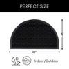 Evideco French Home Goods Half-Round Outdoor Door Mat Wilson- Heavy Duty Polyester, Non-Slip, Low Profile - 4 of 4