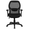 Mid-Back Black Super Mesh Executive Swivel Office Chair with Mesh Padded Seat - Belnick - image 4 of 4