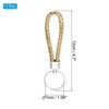 Unique Bargains Braided PU Leather Car Wallet Keychain with Stainless Steel Key Ring - 2 of 3