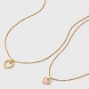 Double Heart Necklace Set 2pc - Wild Fable™ Gold/Pink - image 3 of 3