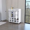 NicBex Mobile Kitchen Island Cart Morden Kitchen Carts on Wheels with Storage, 1 Glass Cabinet Door and 8 Bottle Rack for Kitchen - 4 of 4