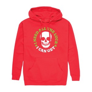 Men's - Instant Message - Need All The Luck I Can Get Graphic Fleece Pullover Hoodie - 1 of 4