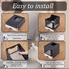 LunaLulinlk black Large cat litter box with lid, including cat litter scoop, closed cat litter box - 4 of 4