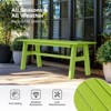 Karl Home | 47 In. HDPE Patio Bench with Metal Legs - 3 of 4