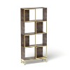 TOAOTBNBO Bookshelves with 8 Open Compartment，Industrial Metal Bookcase with Asymmetrical Shelf Freestanding Book Shelf for Cozy Corner - 2 of 4