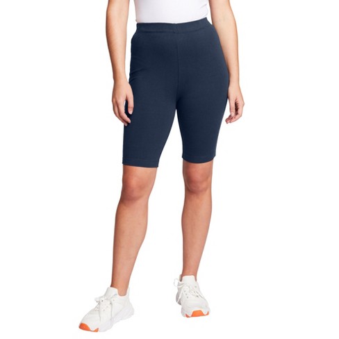 Navy blue biker shorts best sale plus size