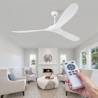 HUMHOLD Wood Ceiling Fan and Remote for Bedroom, Living Room