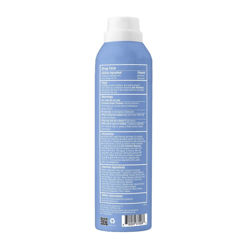 thinksport All Sheer Mineral Sunscreen Spray - SPF 50 - 6oz, 4 of 13