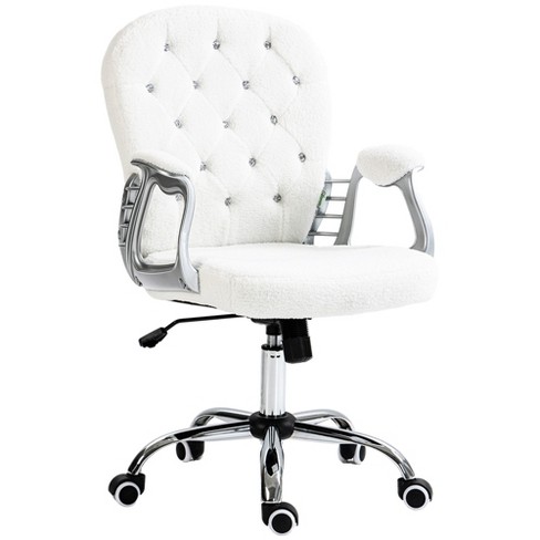 White padded office discount chair