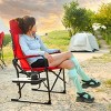 Camping Directors Chair, Heavy Duty With Side Table,Oversized Rocking Chair Outdoor With Pocket For Beach, Folding Chair That Rocks-Cuddlewood - 3 of 4