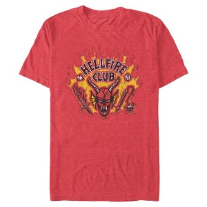 Mens Stranger Things Retro Hellfire Club Logo T Shirt - 1 of 3