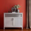 Okak Storage Cabinet with 2 Doors and 1 Open Shelf, Sideboard Cabinet, Buffet Cabinet for Kitchen, Entryway, Living Room - 2 of 4