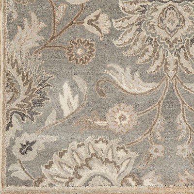 Eckville Burgundy Wool Tufted Rectangular 5' x 8' Area Rug