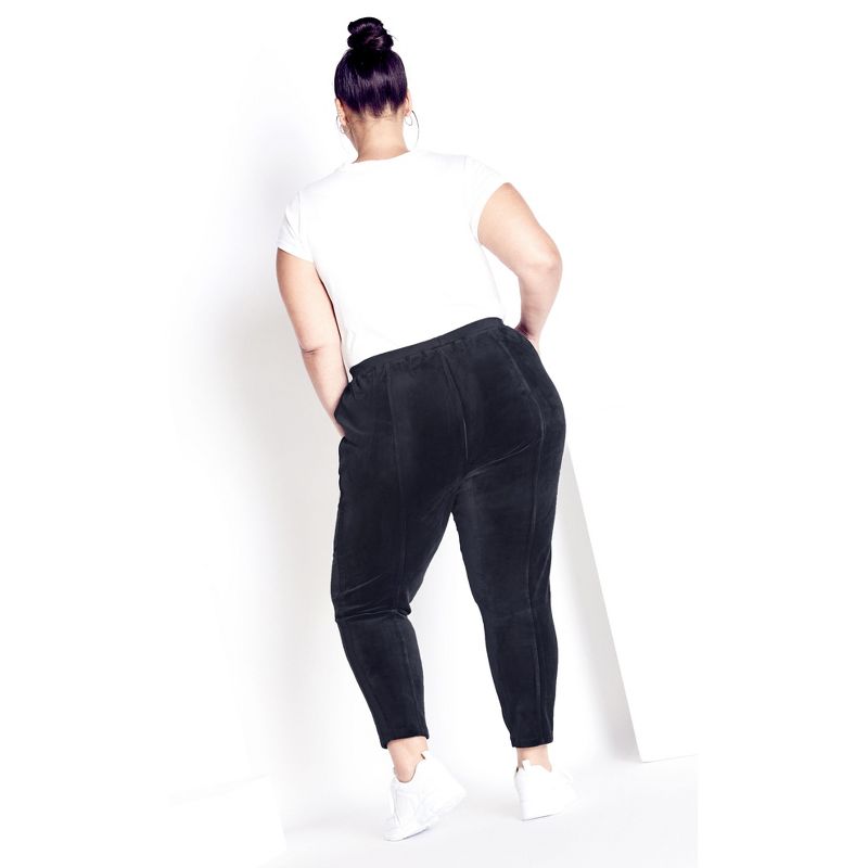 Women's Plus Size Velour Panel Pant - slate | AVENUE, 5 of 8
